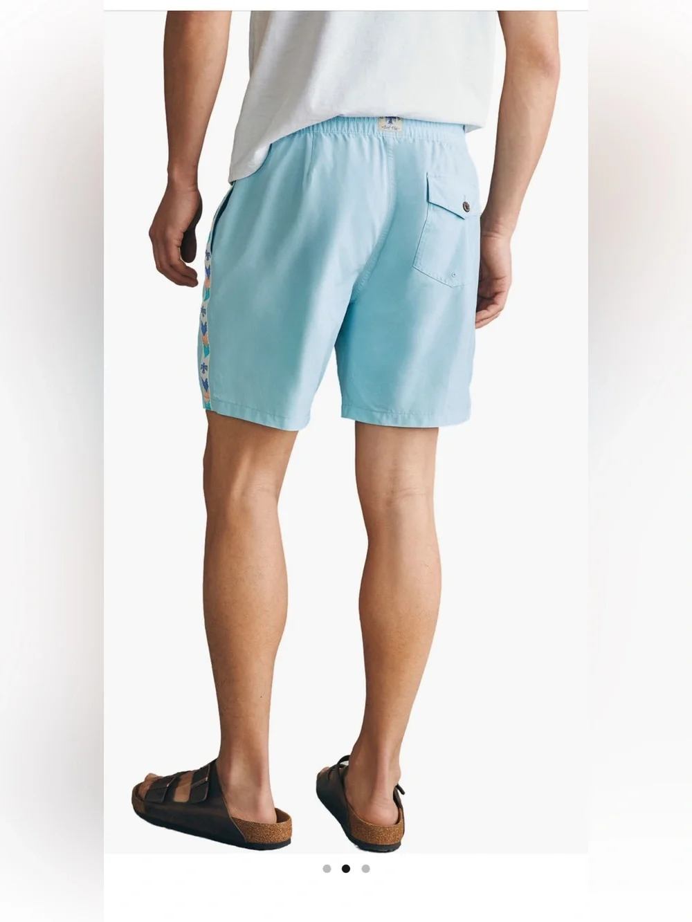 Faherty Sunwashed Board Shorts swim trunks Bethesda Blue 7” 7 inseam size 36 NWT